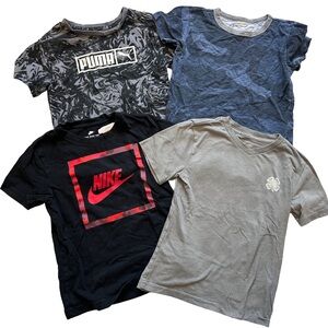 Boys bundle of tee shirts; size 5; Nike, puma, lucky brand and crew cuts